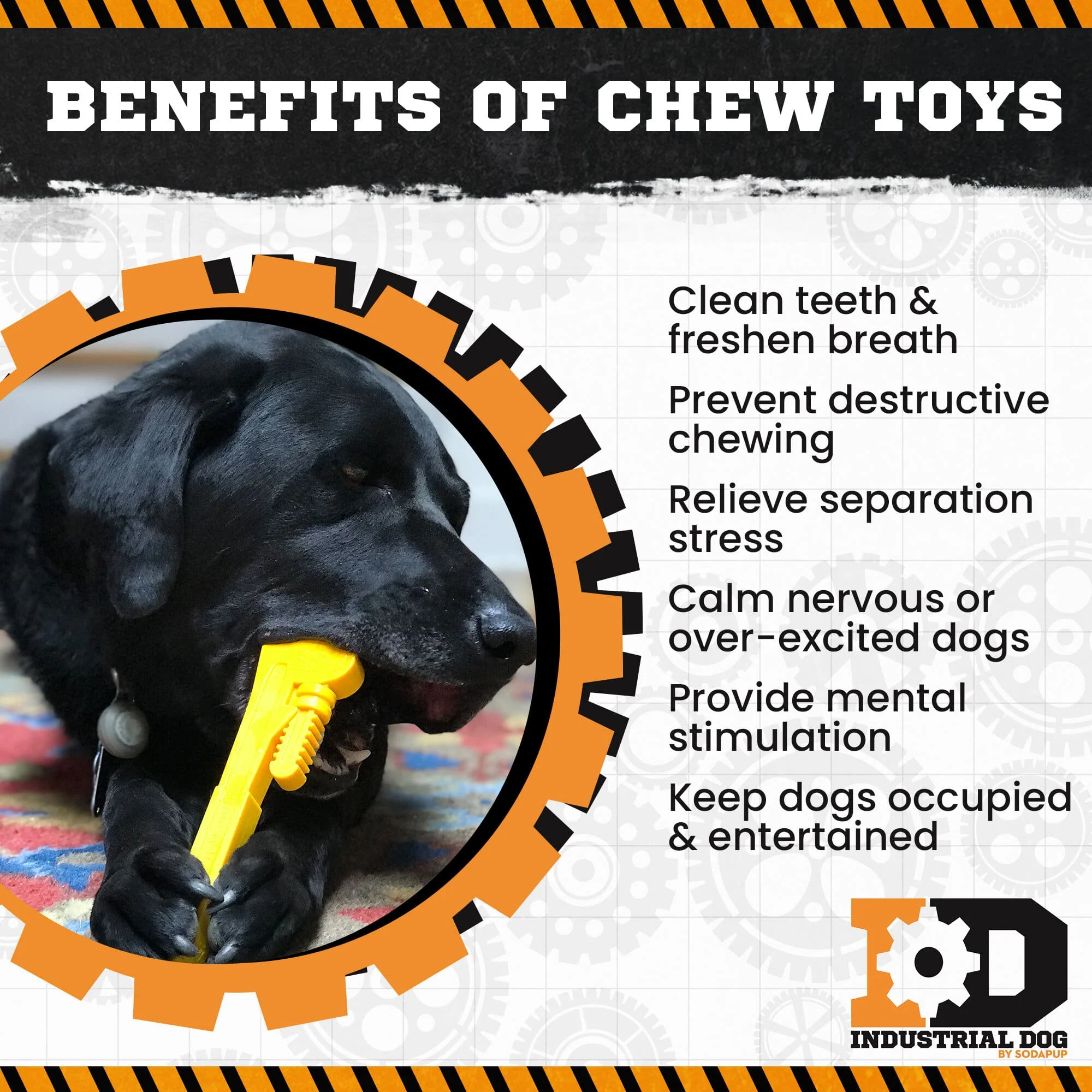 Pipe Wrench Nylon Dog Toy for Aggressive Chewers | USA Made | SodaPup - Image 6