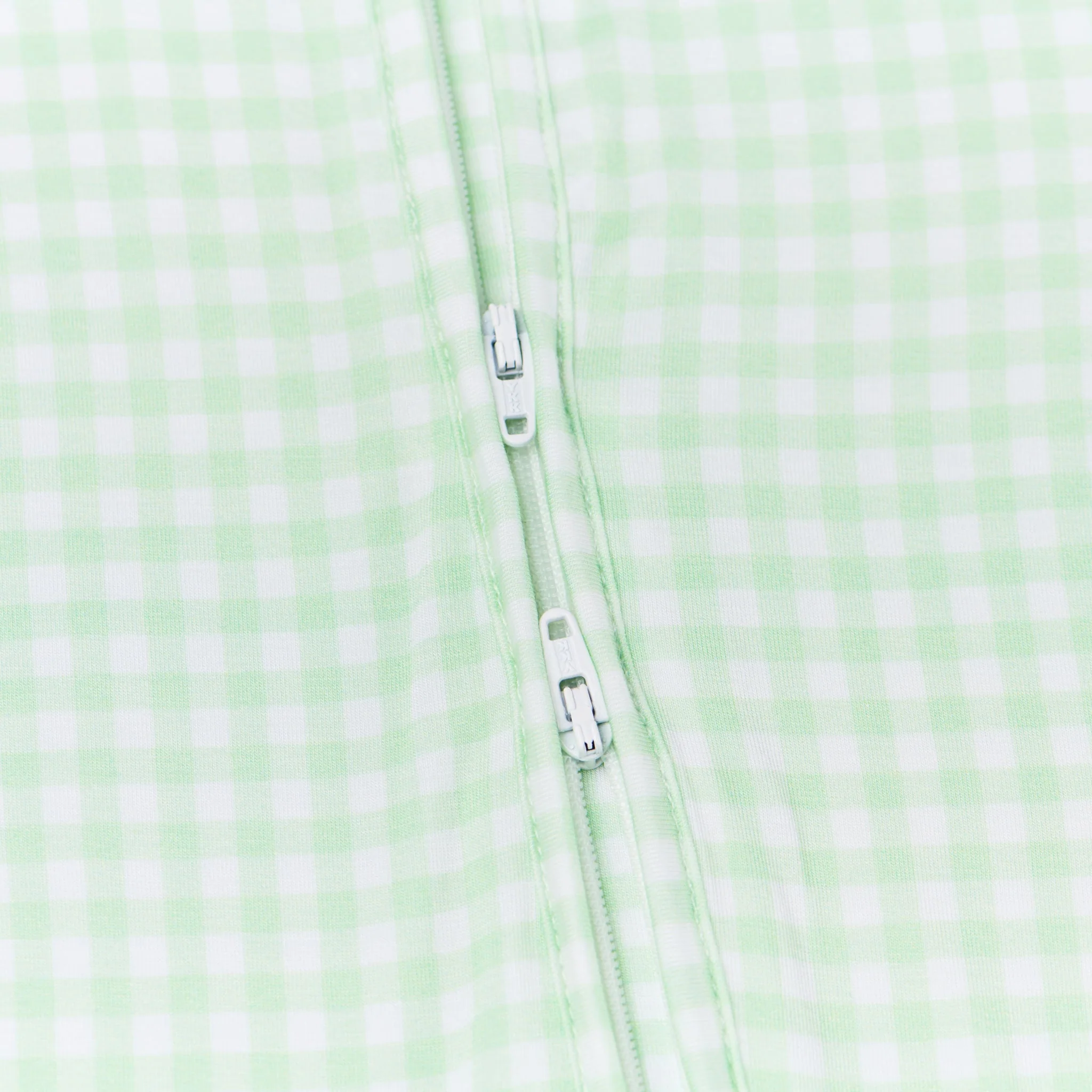 Pistachio Gingham Bamboo Sleeper - Image 5