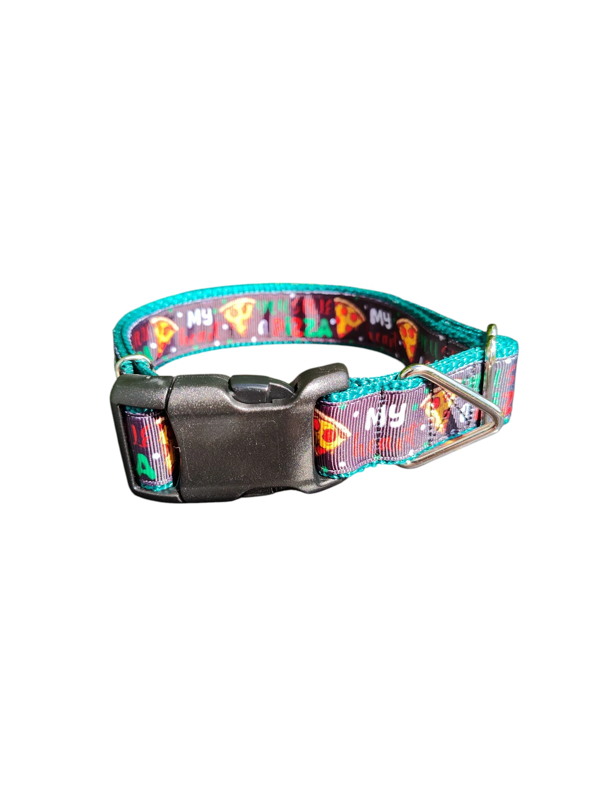 Pizza My Heart Nylon Dog Collar - Image 2