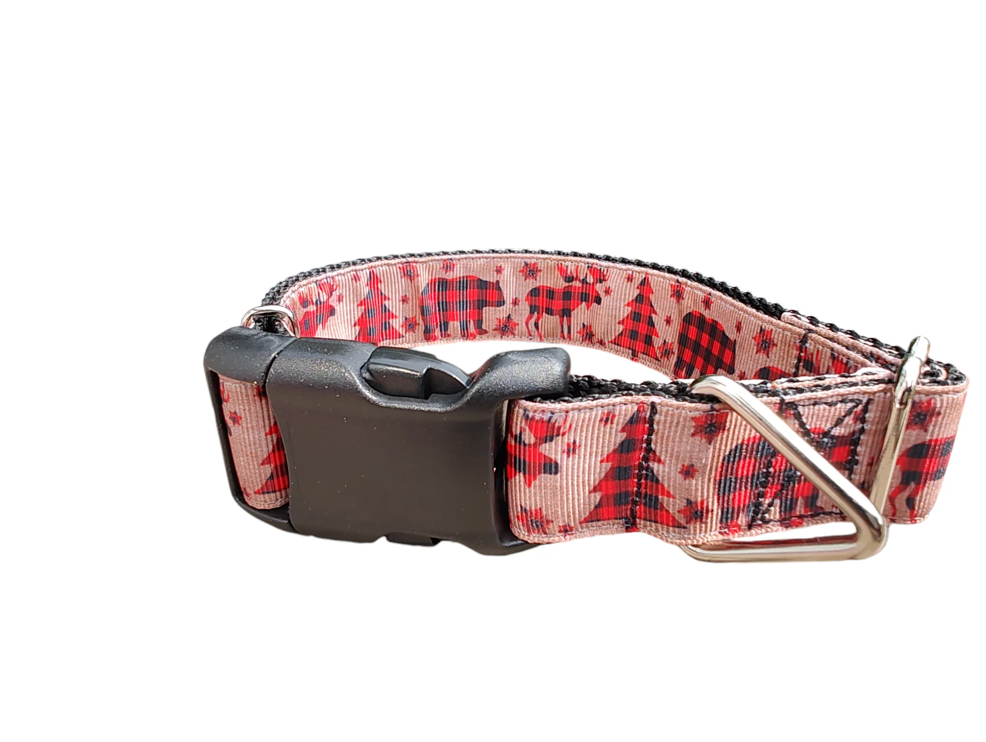 Plaid Forest Nylon Dog Collar - Image 2