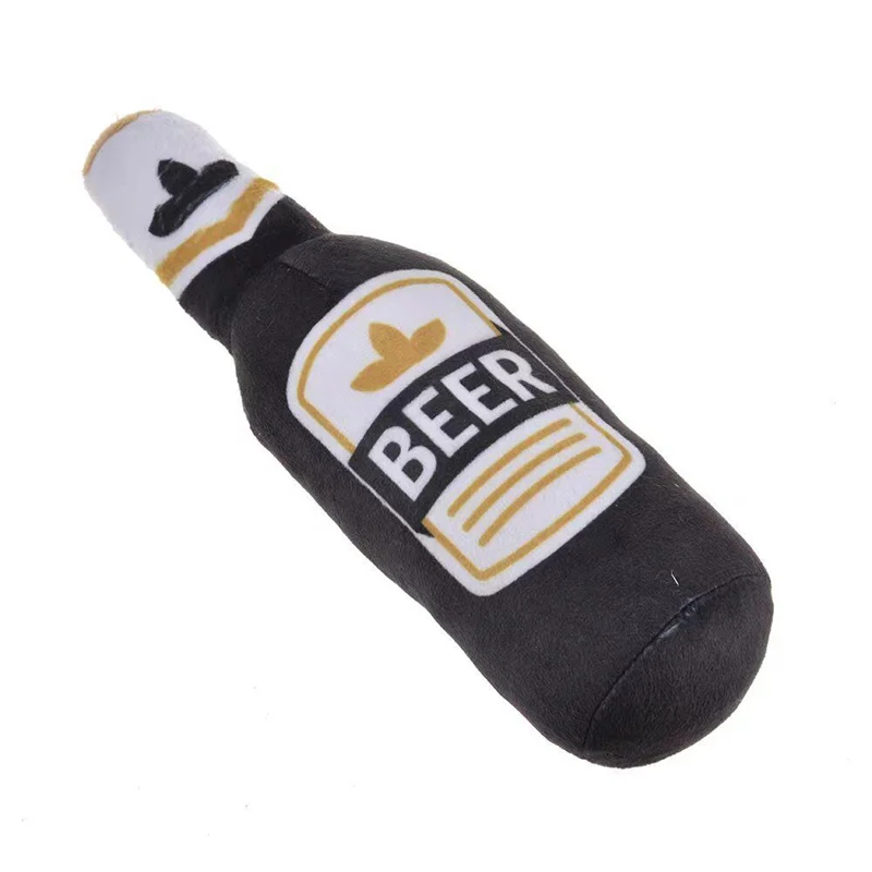 Plush Beer Bottle Dog Toy – Squeaky, Bite-Resistant, Teeth Cleaning - Image 8