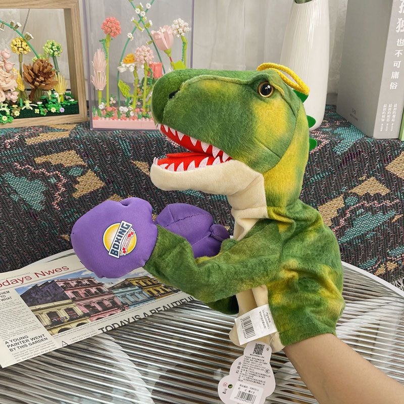 Plush Boxing Hand Puppet Dinosaur Toy Animal Sound - Image 2