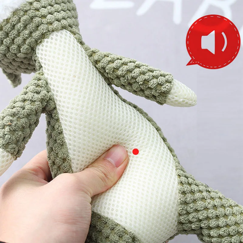 Plush Cartoon Dog Toy – Squeaky Chew Toy for Small Dogs, Teeth Grinding & Fun Playtime - Image 3