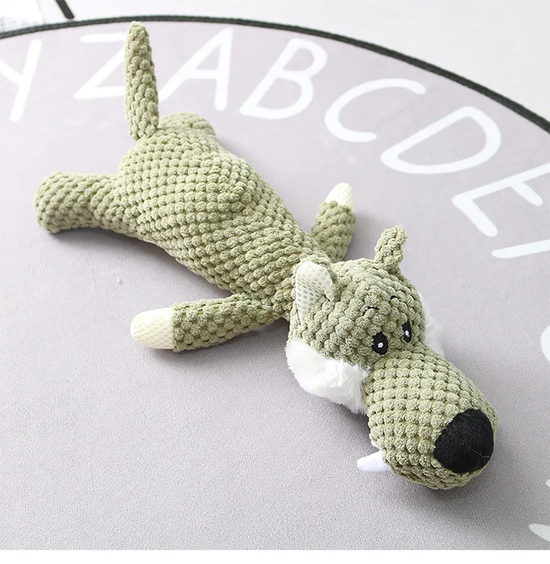 Plush Cartoon Dog Toy – Squeaky Chew Toy for Small Dogs, Teeth Grinding & Fun Playtime - Image 5
