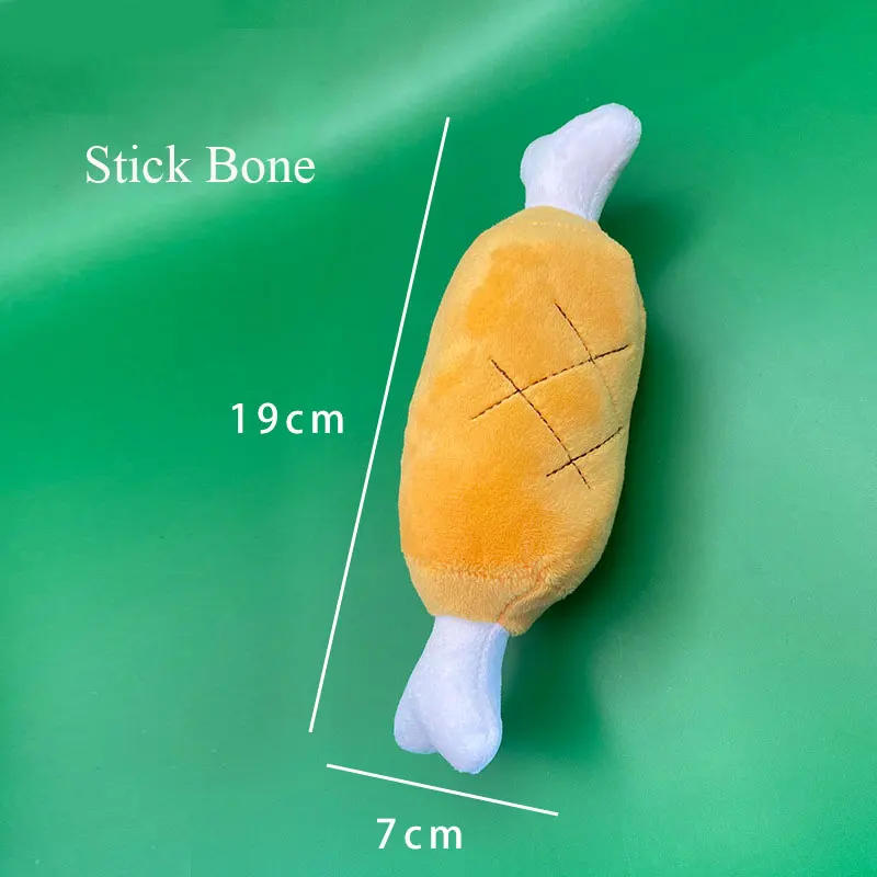 Plush Dog Toys – Squeaky Ice Cream, Fries & Hamburger Set - Image 11