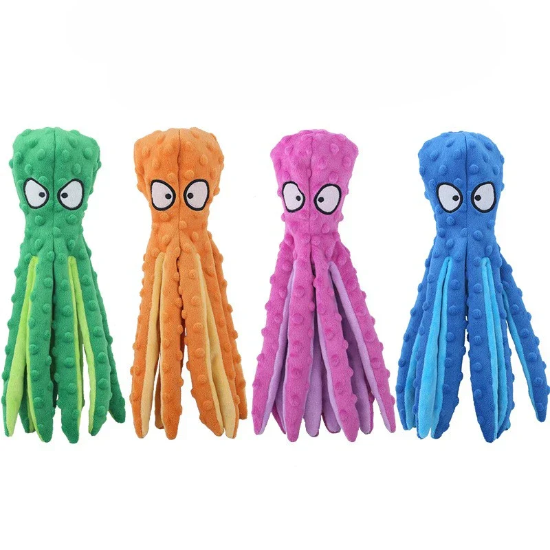 Plush Octopus Dog Toy – Bite Resistant, Squeaky & Interactive - Image 2