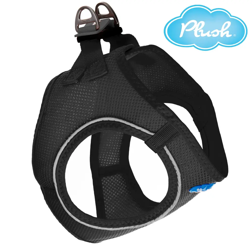 Plush Step In Air Mesh Harness - Black - Image 2