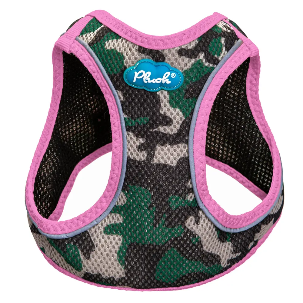 Plush Step In Air Mesh Harness - Camo/Pink - Image 2