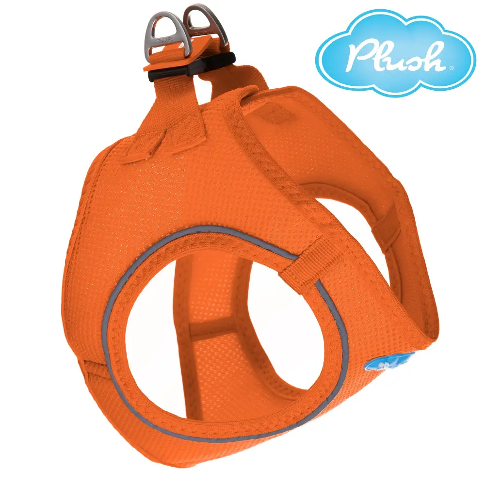 Plush Step In Air Mesh Harness - Orange - Image 2