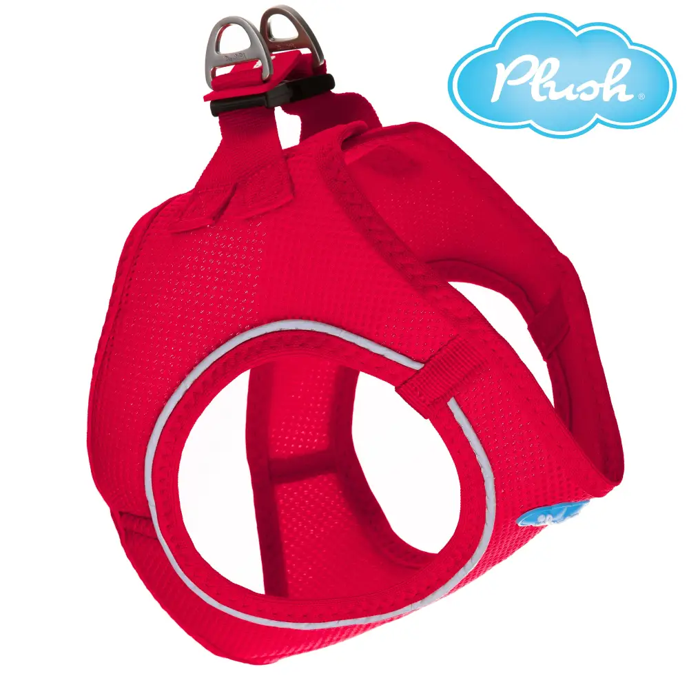 Plush Step In Air Mesh Harness - Red - Image 2