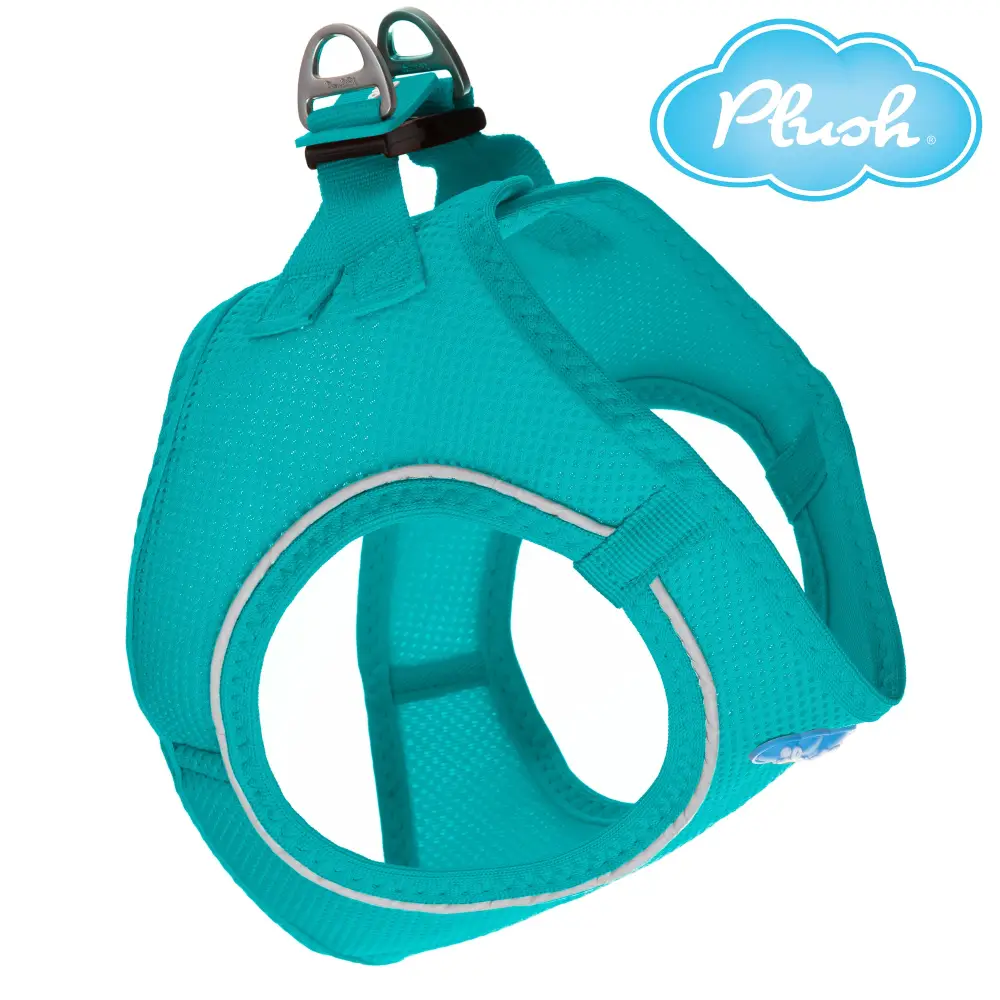 Plush Step In Air Mesh Harness - Turquoise - Image 2
