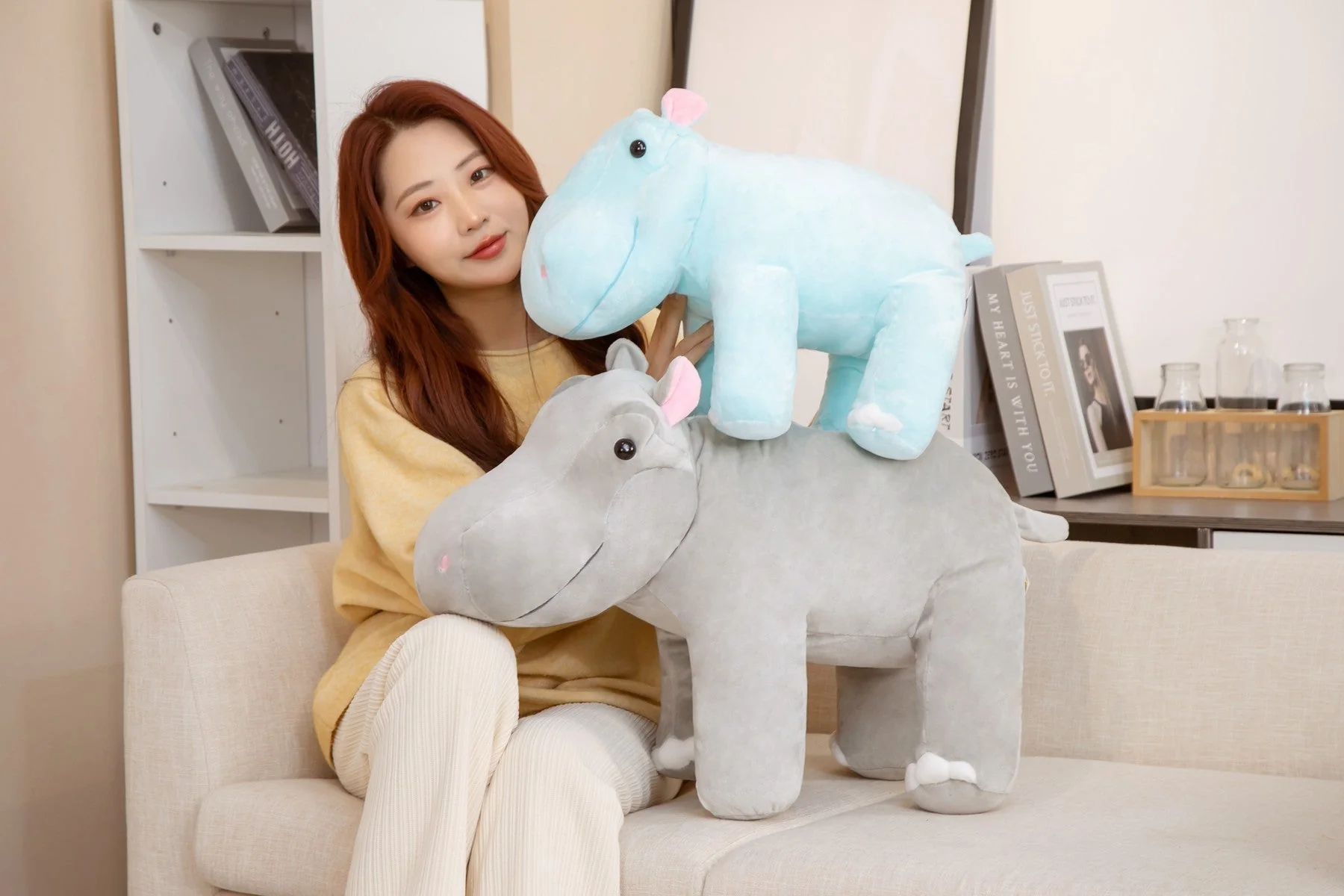 Plush Toy Hippo Doll Children's Day Gift Pillow - Image 2