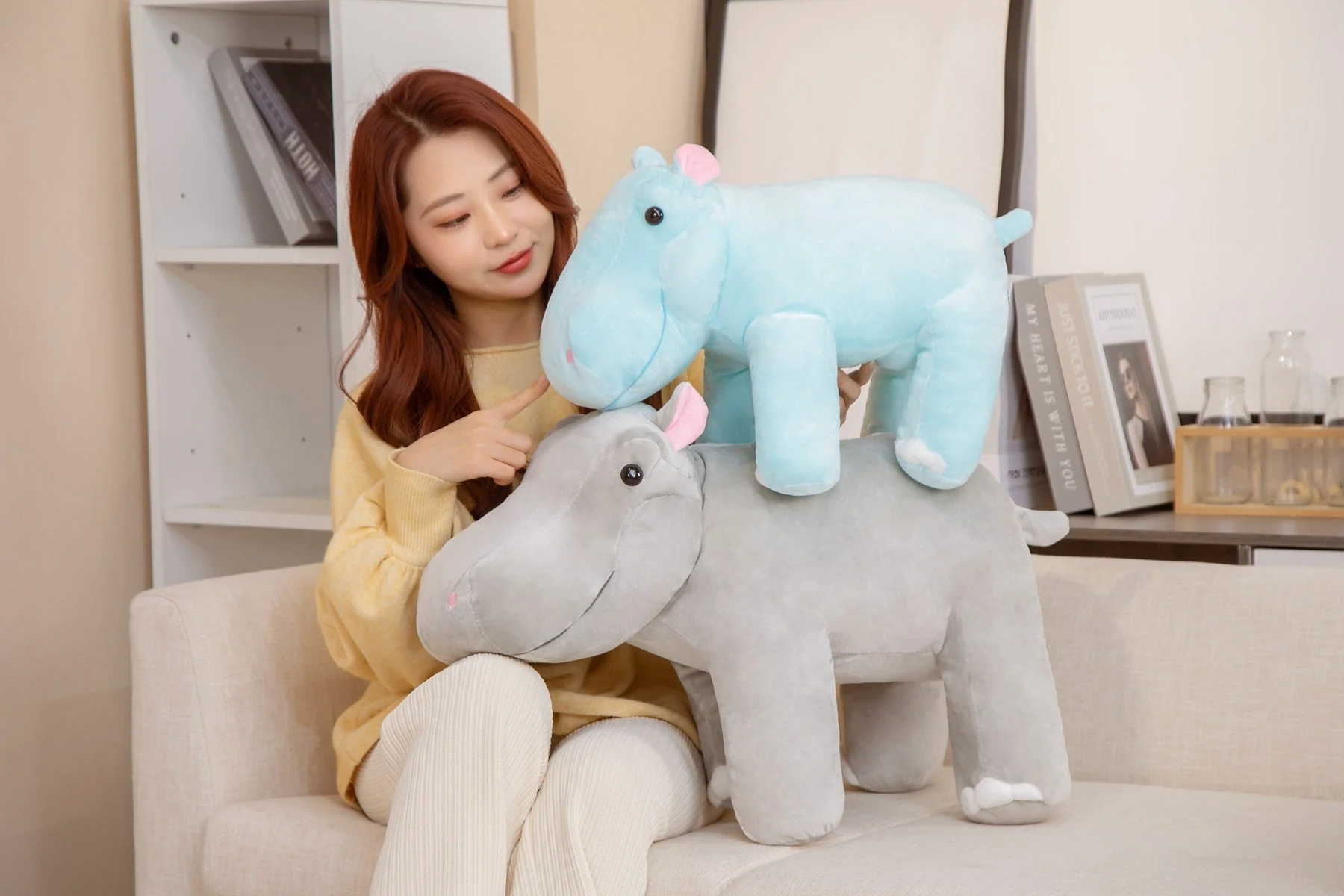 Plush Toy Hippo Doll Children's Day Gift Pillow - Image 3