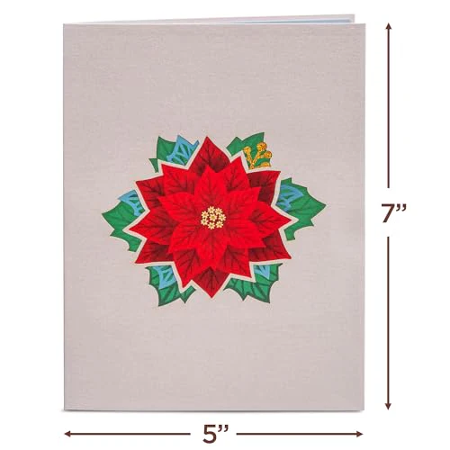 Poinsettia Flower Pop Up Christmas Card - Image 2