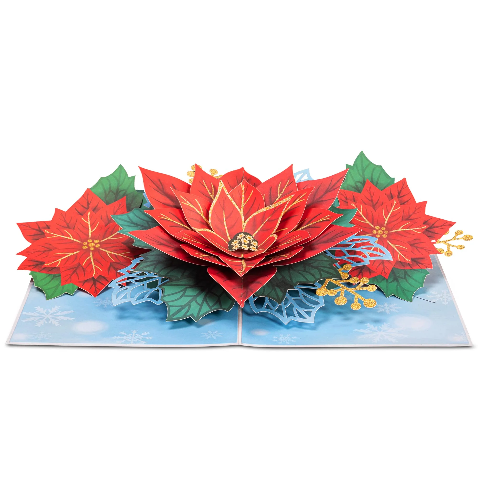 Poinsettia Flower Pop Up Christmas Card - Image 6