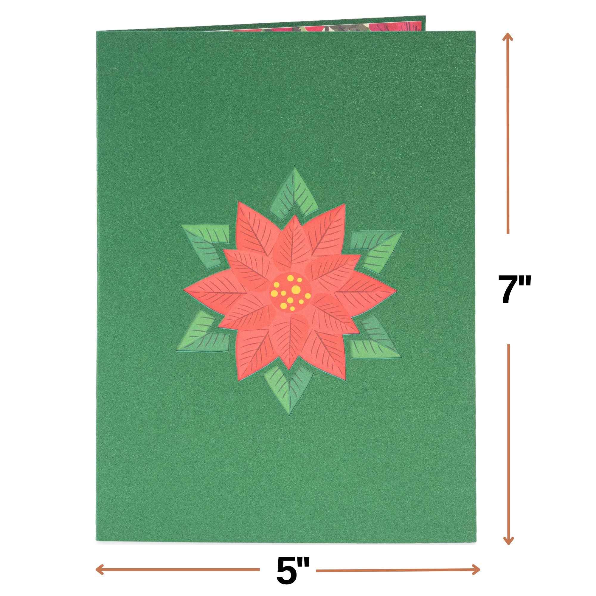 Poinsettia Pop Up Christmas Card - Image 2