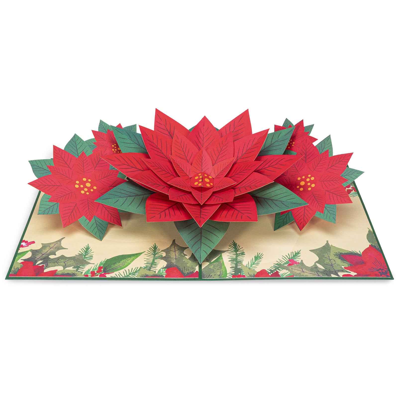 Poinsettia Pop Up Christmas Card - Image 3