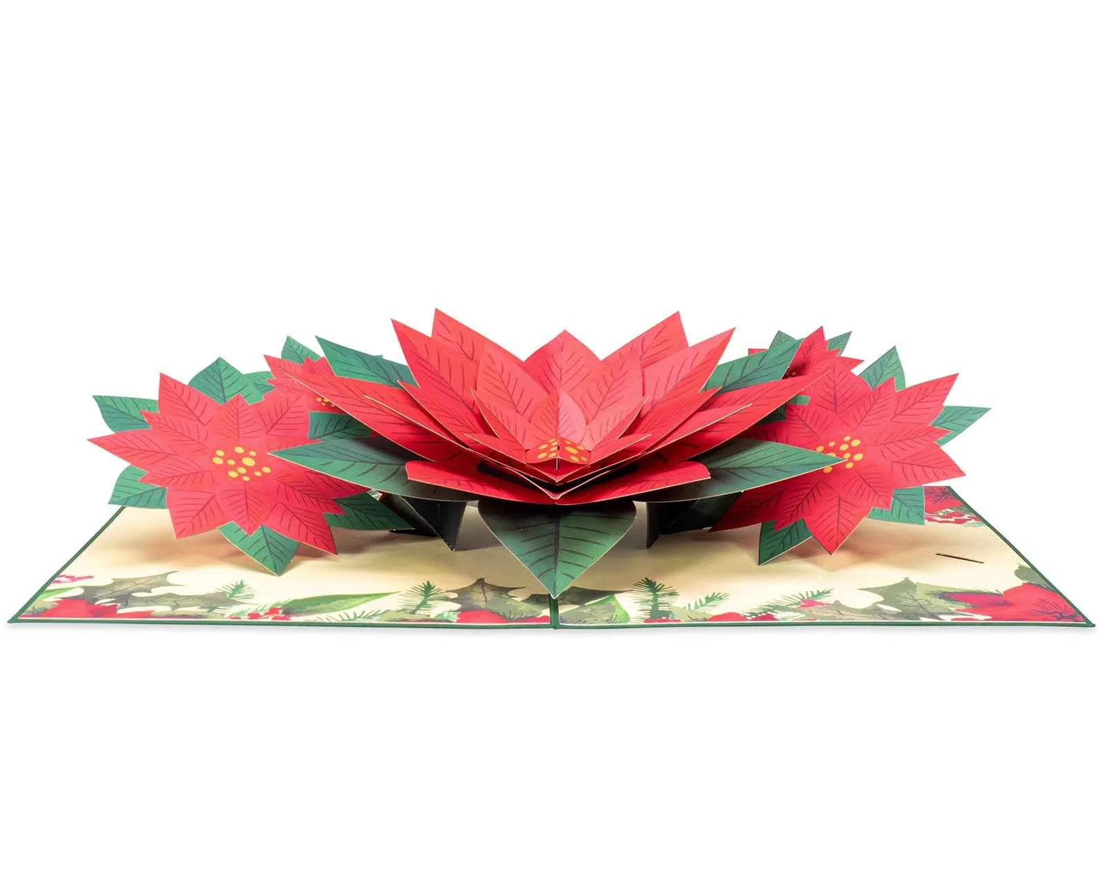 Poinsettia Pop Up Christmas Card - Image 4