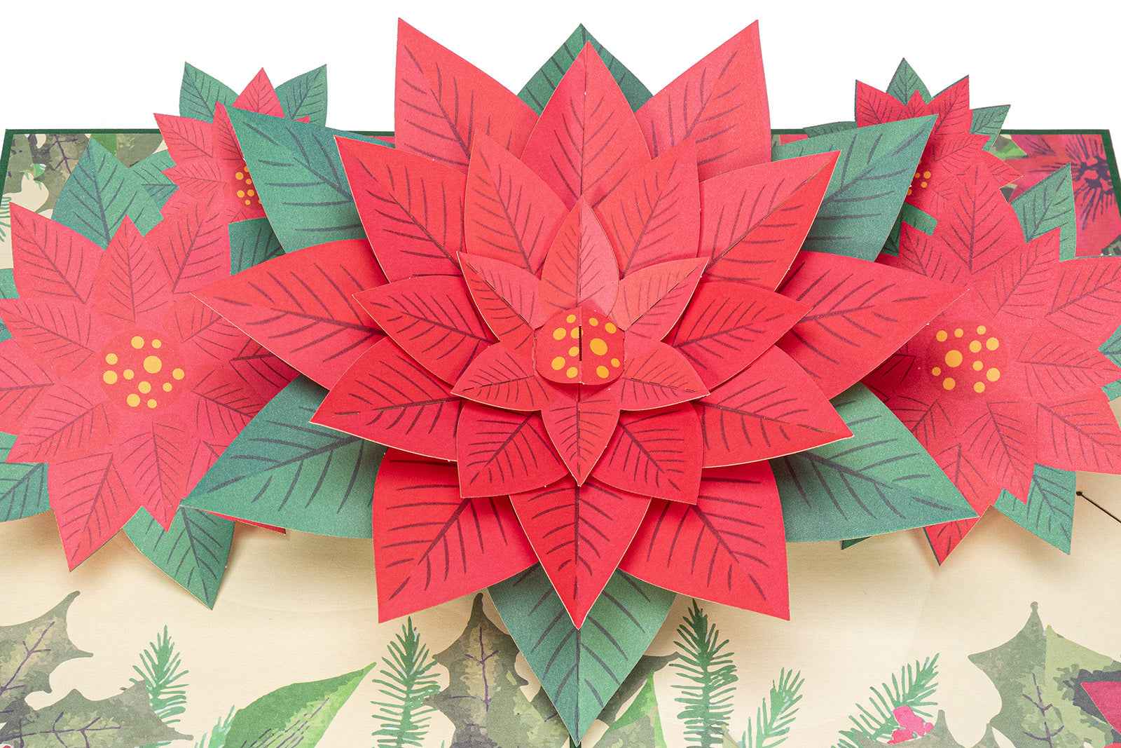 Poinsettia Pop Up Christmas Card - Image 5