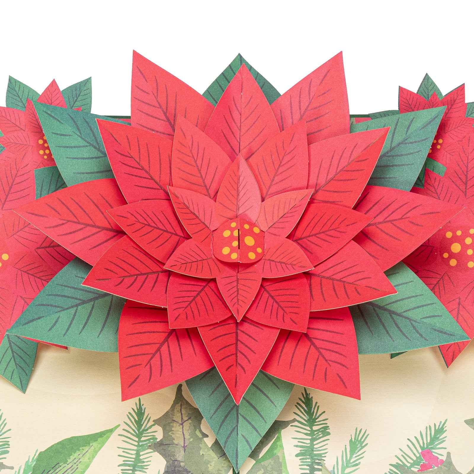 Poinsettia Pop Up Christmas Card - Image 6