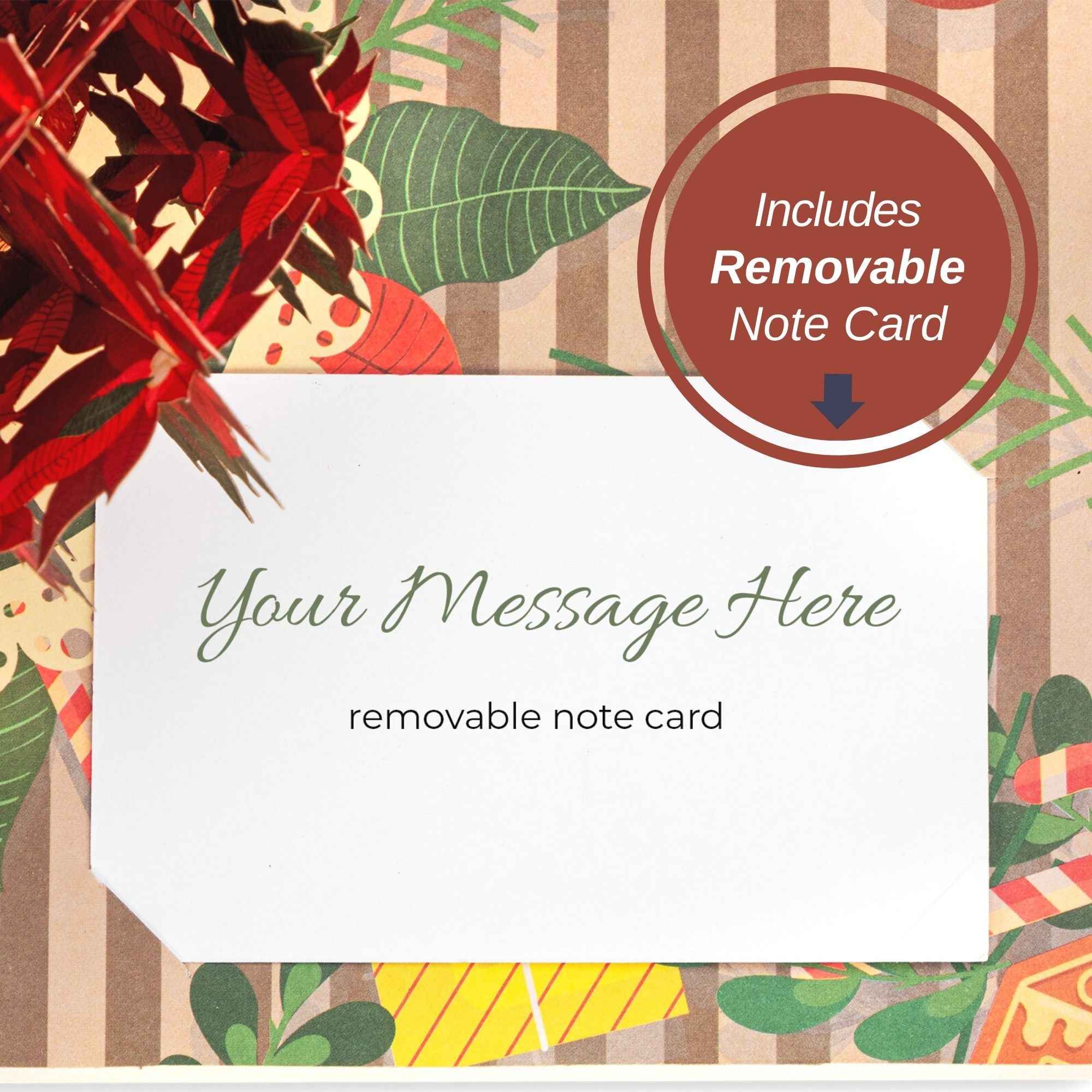 Poinsettias Plant Pop Up Card - Image 9