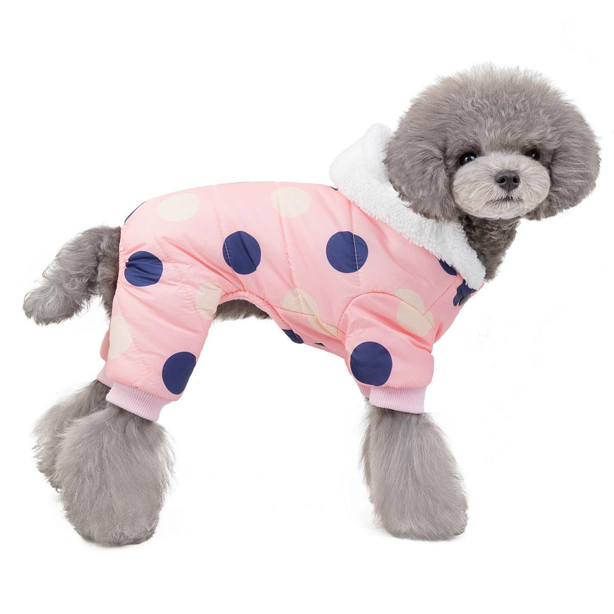 Polka Dot Four-leg Dog Warm Coat - Image 2