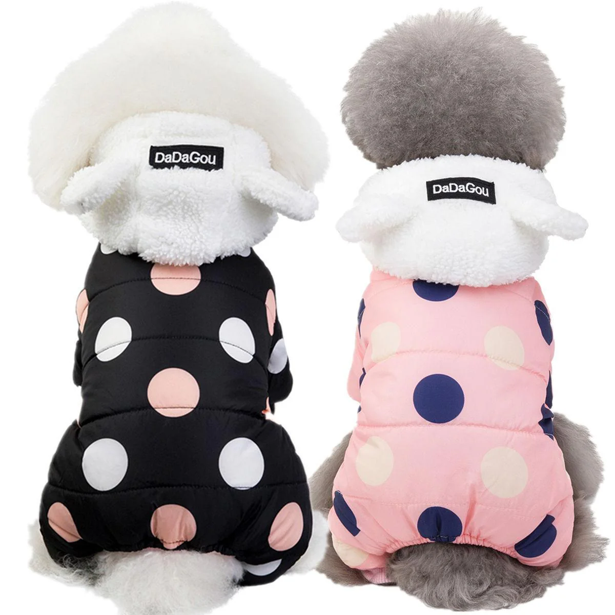 Polka Dot Four-leg Dog Warm Coat - Image 5