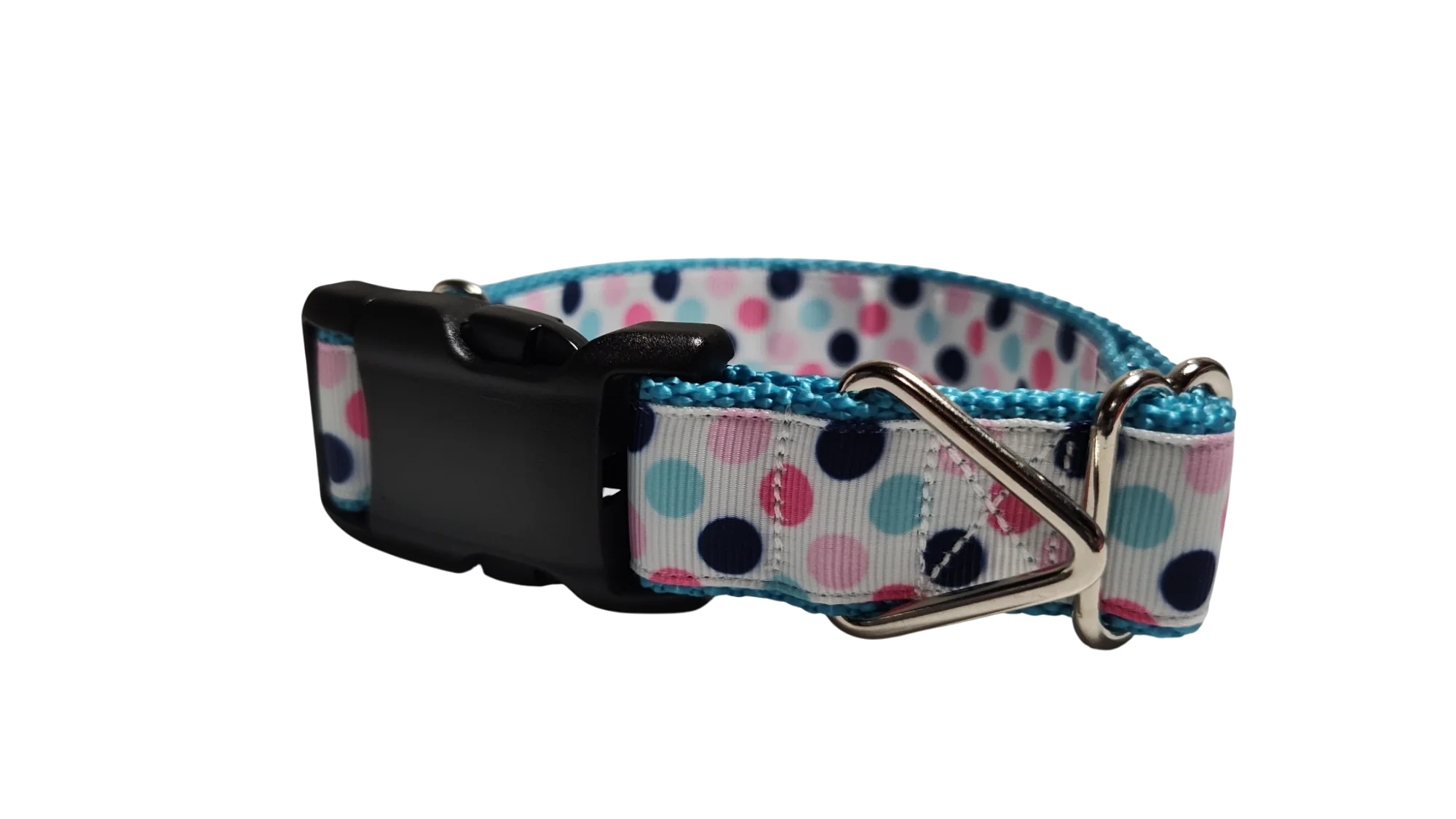 Polka Dots Pattern Nylon Dog Collar - Image 3