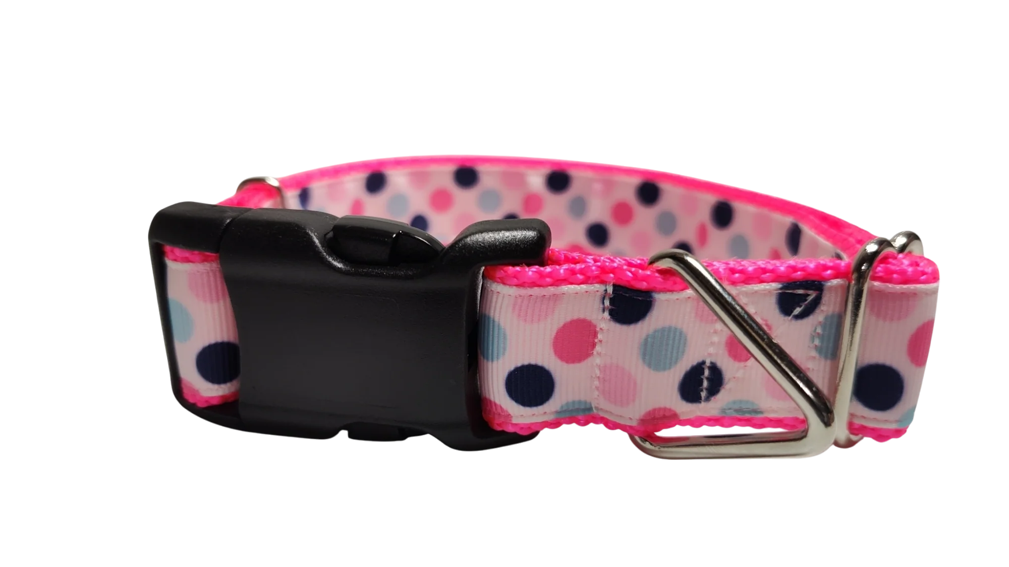 Polka Dots Pattern Nylon Dog Collar - Image 4