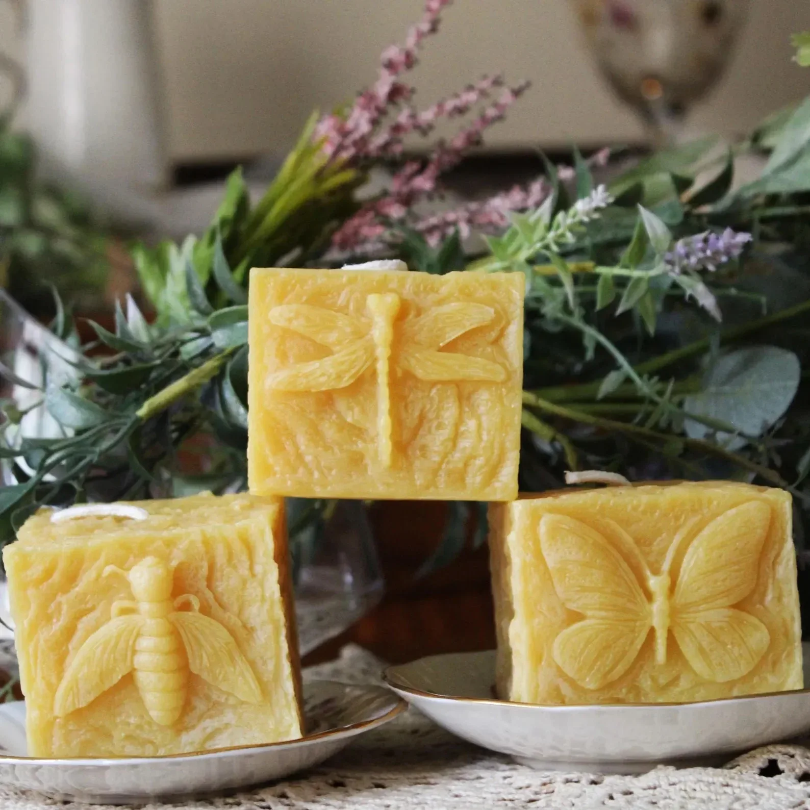 Pollinator Pillar Beeswax Candle Collection - Image 2