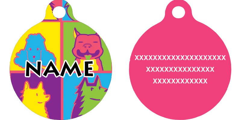 Pop Art Dogs HD Dog ID Tag - Image 2