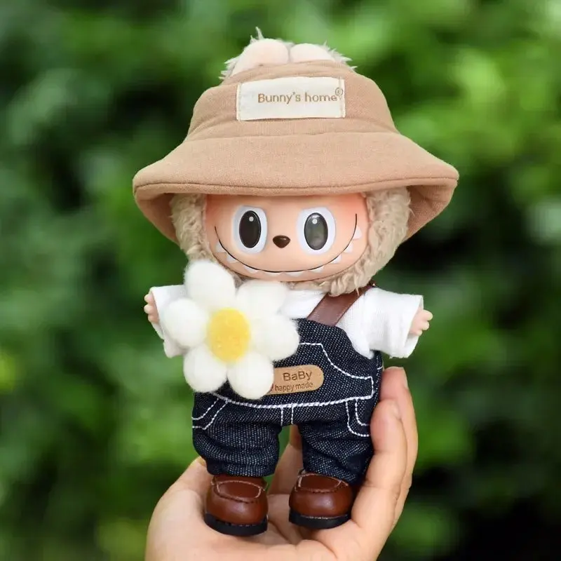 POP MART Labubu Spring Wilderness Overalls Set for 17cm Vinyl Plush Doll Pendant【Apparel Only】 - Image 3