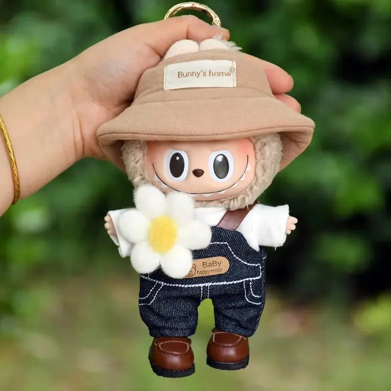 POP MART Labubu Spring Wilderness Overalls Set for 17cm Vinyl Plush Doll Pendant【Apparel Only】 - Image 5