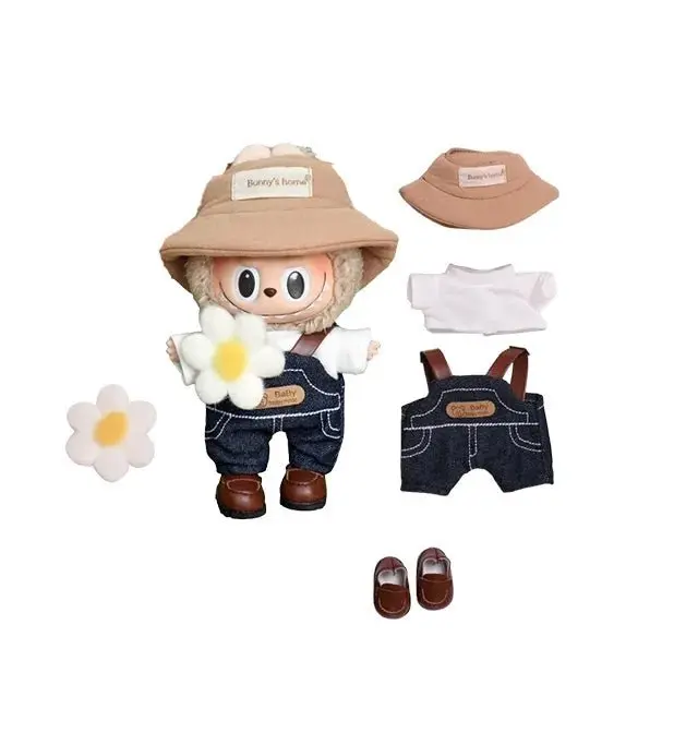 POP MART Labubu Spring Wilderness Overalls Set for 17cm Vinyl Plush Doll Pendant【Apparel Only】 - Image 6