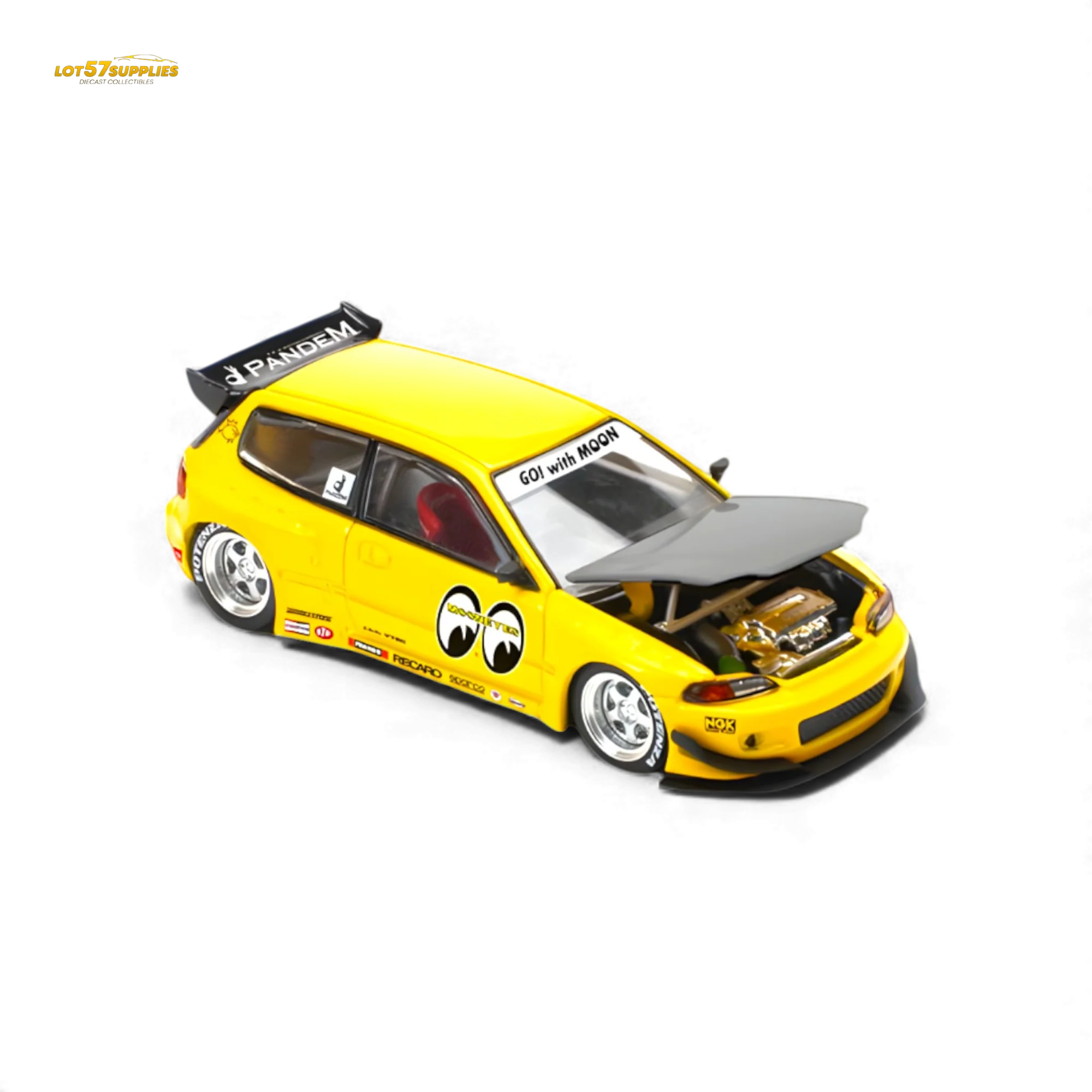 Pop Race Pandem Civic EG6 MOONEYES 1:64 - Image 2