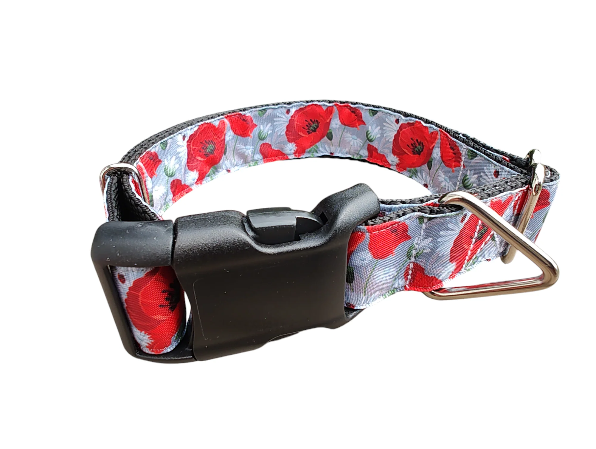 Poppies and Daisies Nylon Dog Collar - Image 2