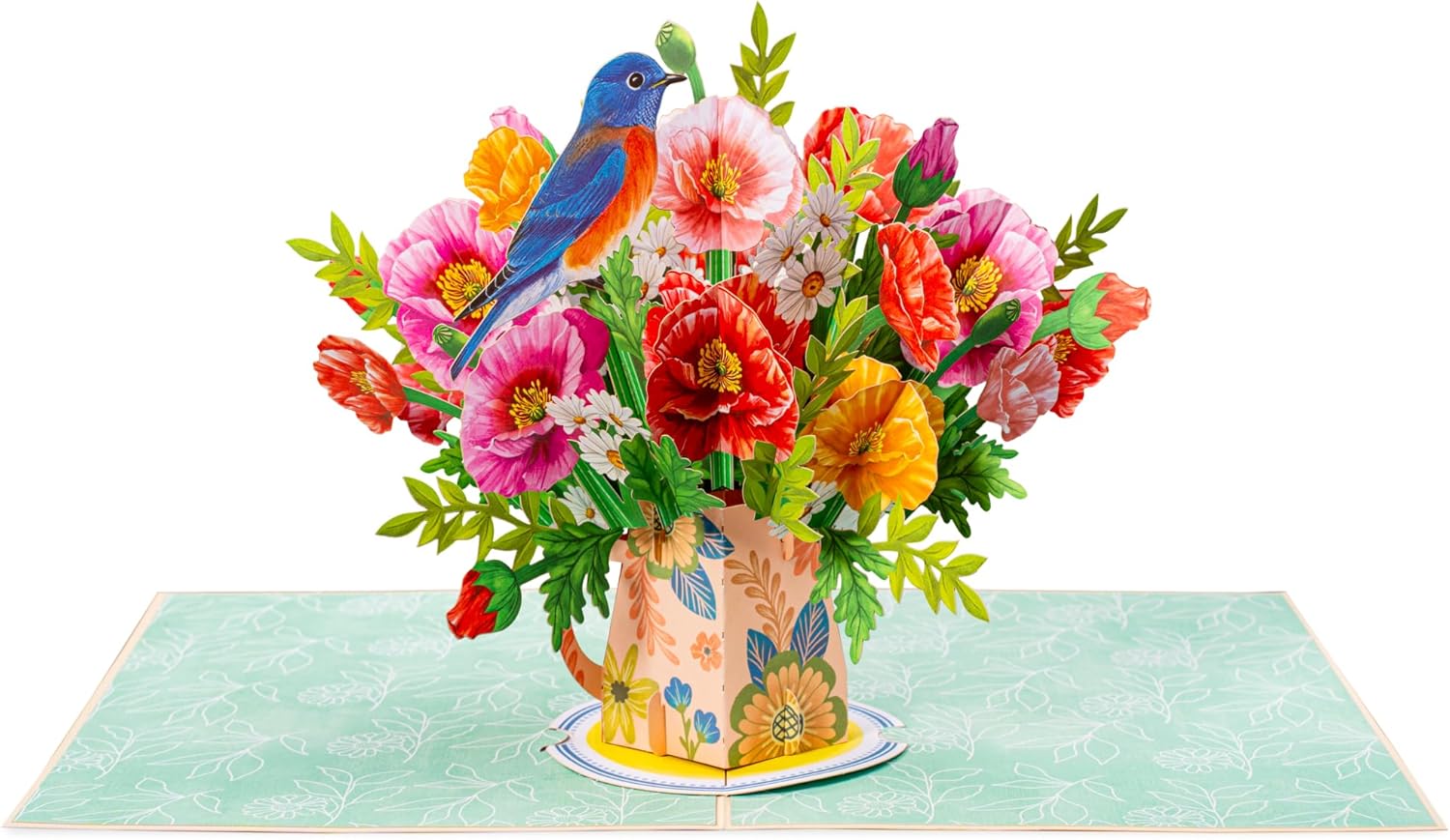 Poppy Blooms Pop Up Flower Bouquet Card - Image 5