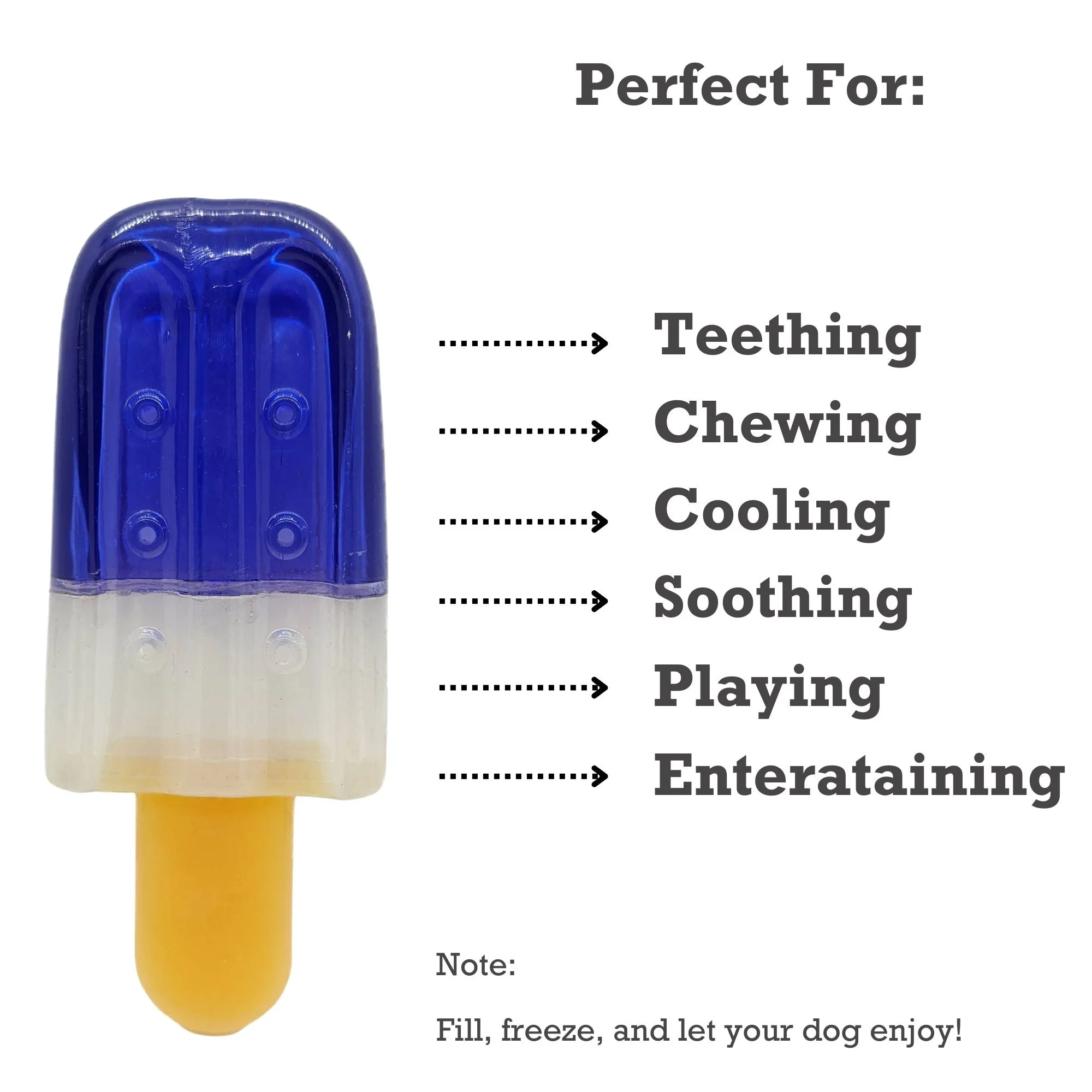 Popsicle-Shaped Freezable Dog Toy – 100% Natural Rubber Chew Toy - Image 9