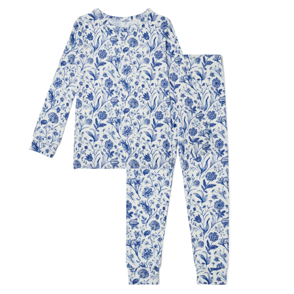 Porcelain Vine Bamboo Toddler Pajama Set - Image 2