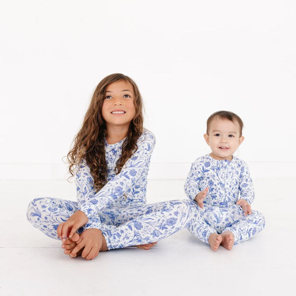 Porcelain Vine Bamboo Toddler Pajama Set - Image 6