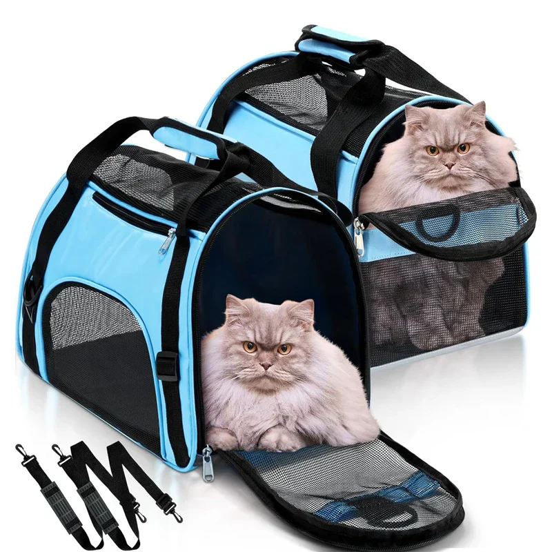Portable Cat & Dog Carrier Bag – Foldable Breathable Travel Handbag - Image 2