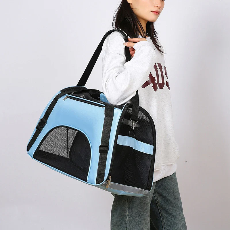 Portable Cat & Dog Carrier Bag – Foldable Breathable Travel Handbag - Image 3