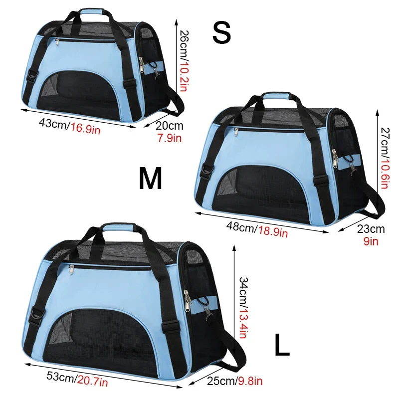 Portable Cat & Dog Carrier Bag – Foldable Breathable Travel Handbag - Image 6