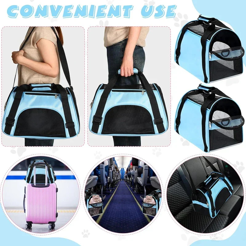Portable Cat & Dog Carrier Bag – Foldable Breathable Travel Handbag - Image 7