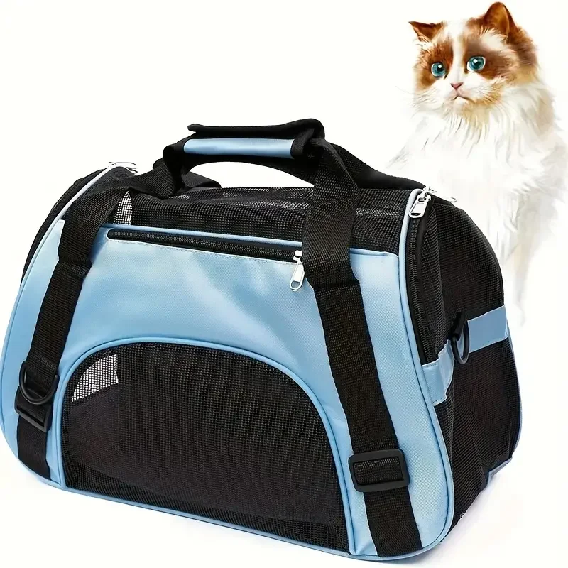 Portable Dog & Cat Travel Carrier – Breathable Mesh Pet Handbag - Image 3