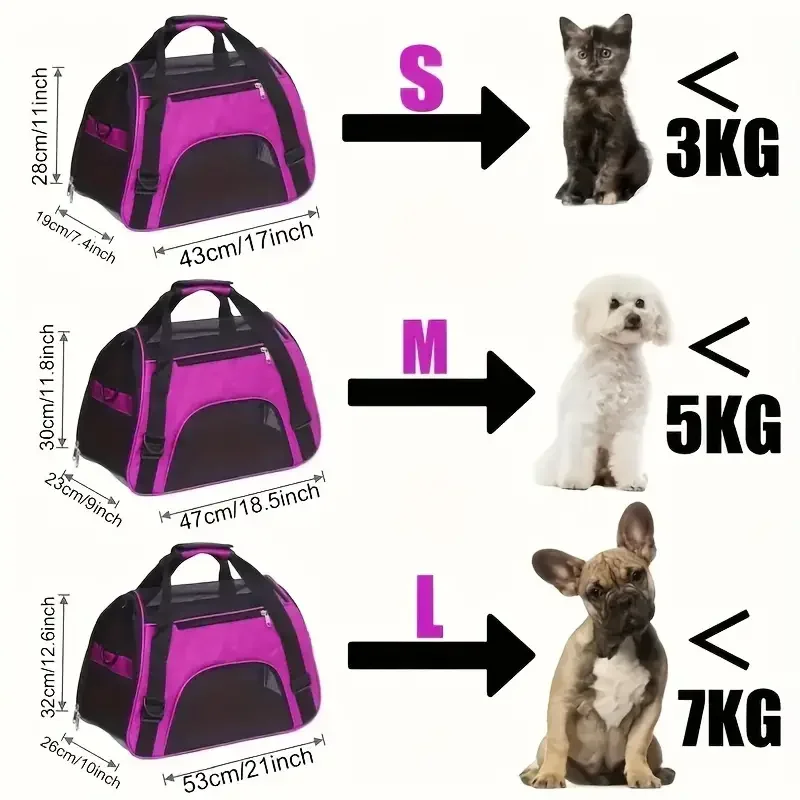 Portable Dog & Cat Travel Carrier – Breathable Mesh Pet Handbag - Image 6