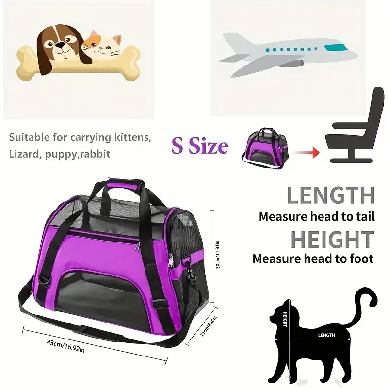 Portable Dog & Cat Travel Carrier – Breathable Mesh Pet Handbag - Image 7