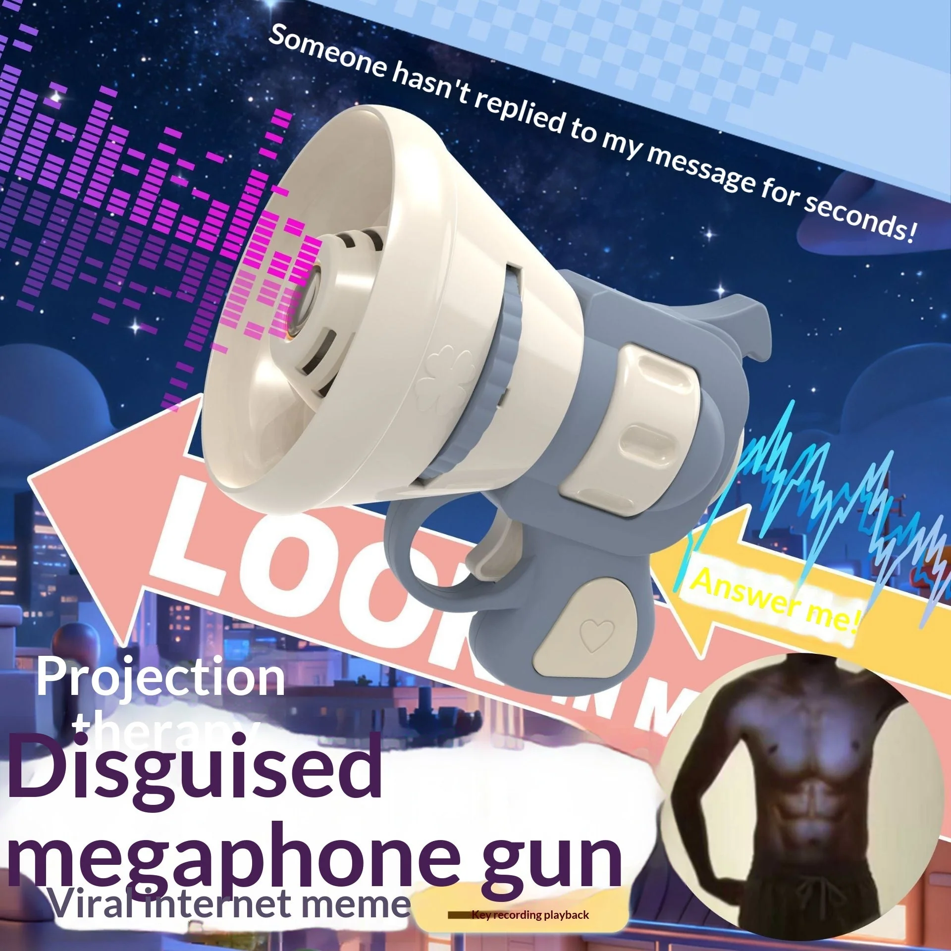 Prank Voice Toy A Disguise-changing Projection Speaker Gun - Image 2