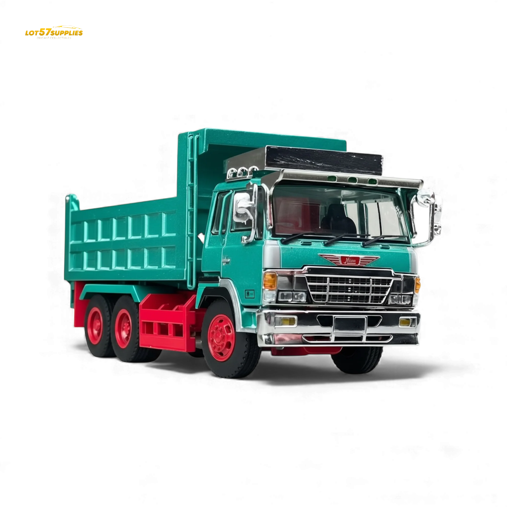 (Pre-Order) DBGT Hino Super Dolphin Dump Truck Green 1:64 - Image 2