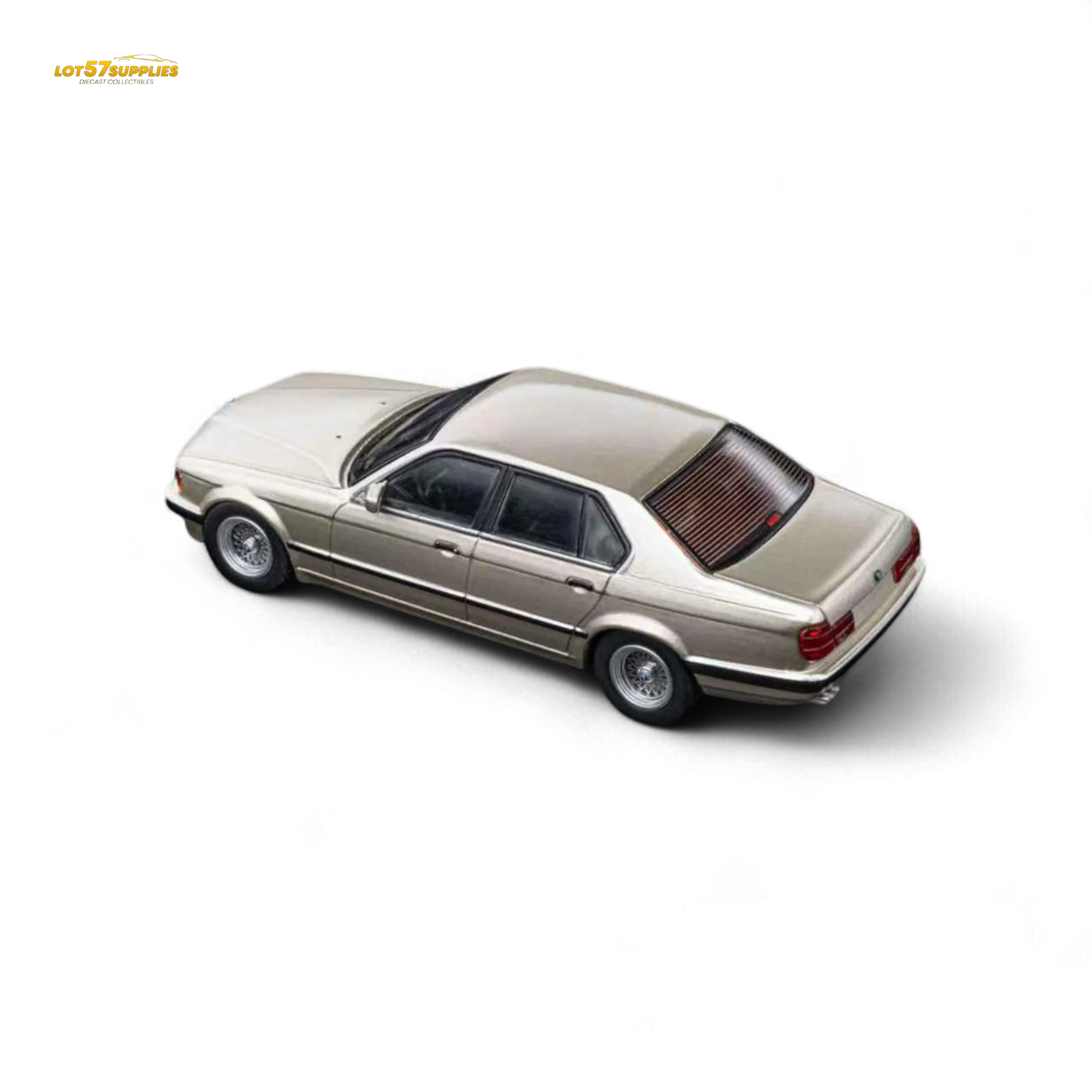 (Pre-Order) DCM BMW E32 7-Series Sedan Cashmere Beagle Gold 1:64 - Image 2